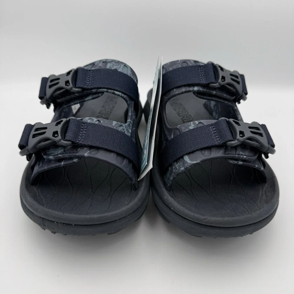 Merrell Hut Ultra Wrap Sandals Mens 7M Blue Comfort Slip On Adjustable Dad New
